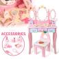Preview: 360Home Rosa Erdbeer Kinderschminktisch Kinderfrisiertisch mit Drei Spiegeln L